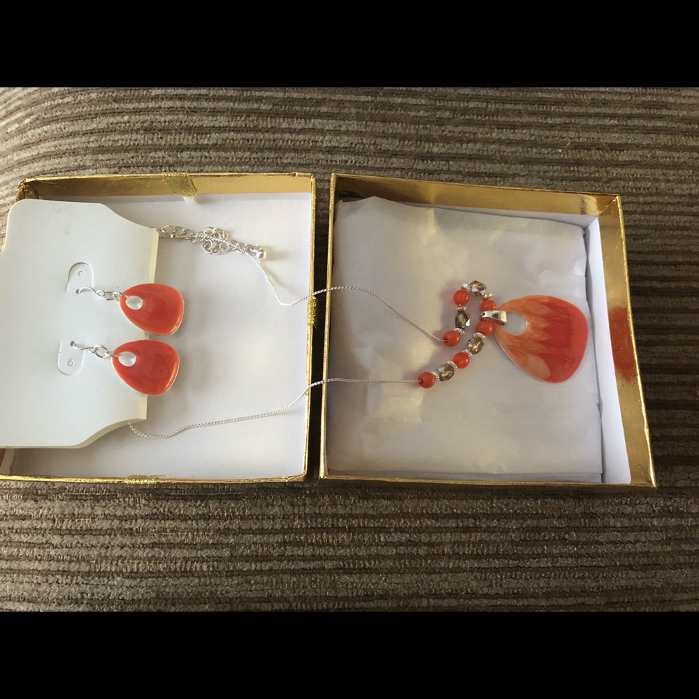 Silver earrings and necklaces